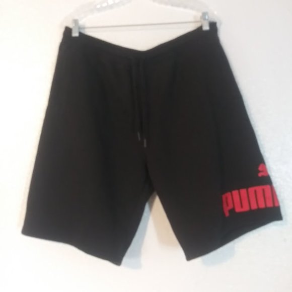 Puma Men's size XL black and red sweat shorts